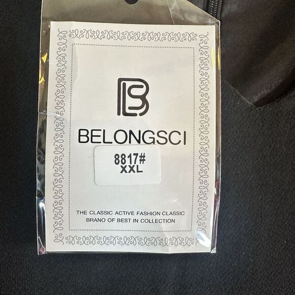 BELONGSCI Womens V-Neck Bell Sleeve Shift XXL Black Dresss Lightweight Lined - Picture 6 of 10